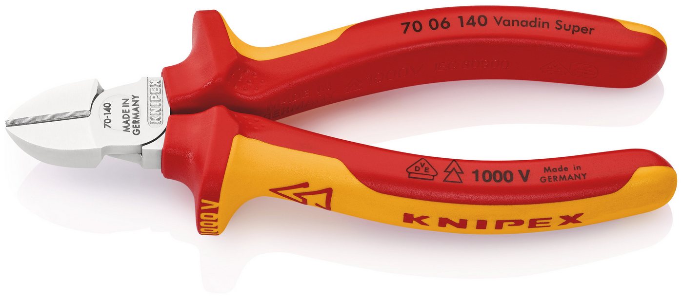 Seitenschneider KNIPEX 70 06 140 Seitenschneider 140 mm VDE isoliert verchromt mit von OTTO