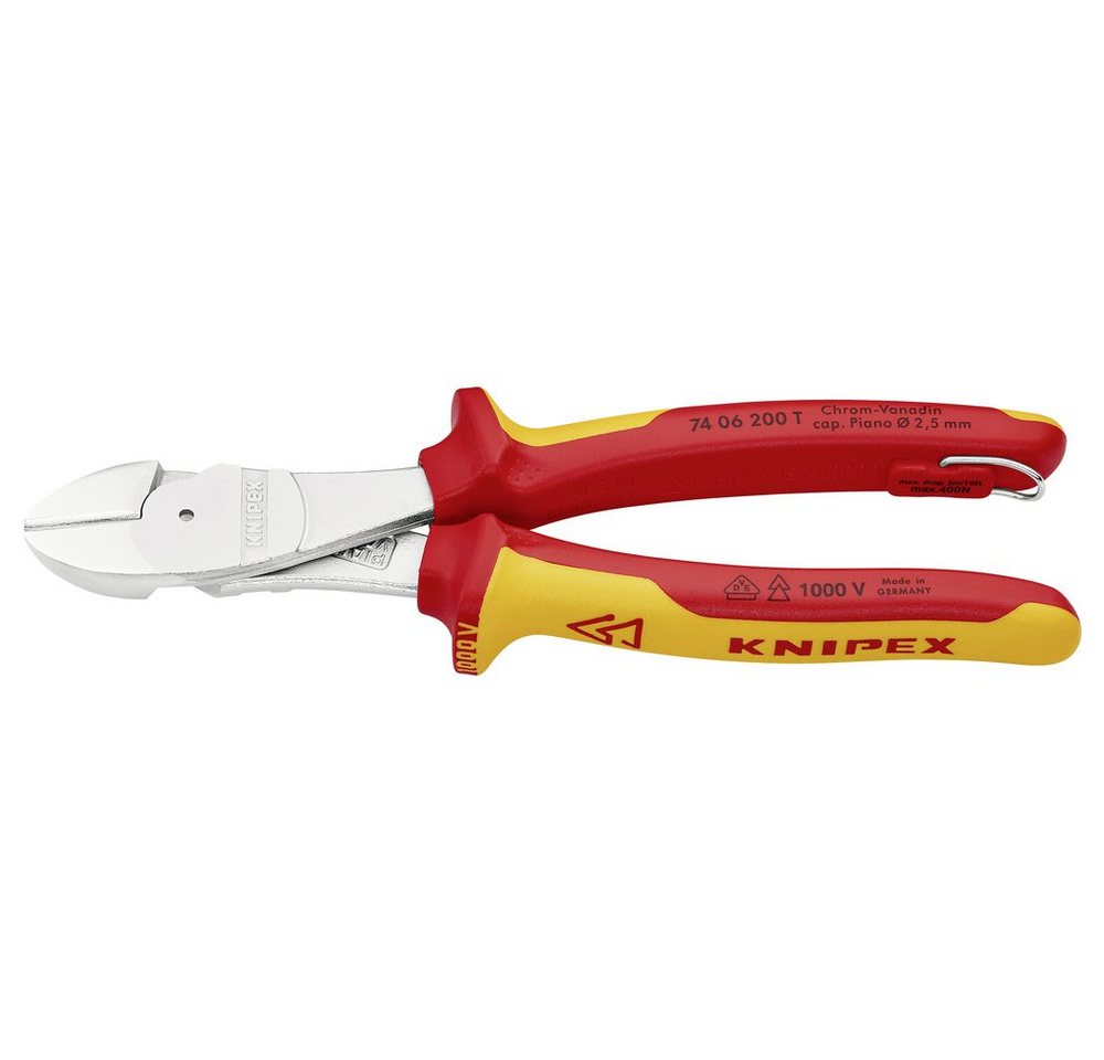 Knipex Seitenschneider Knipex 74 06 200 T VDE Kraft-Seitenschneider 200 mm von Knipex