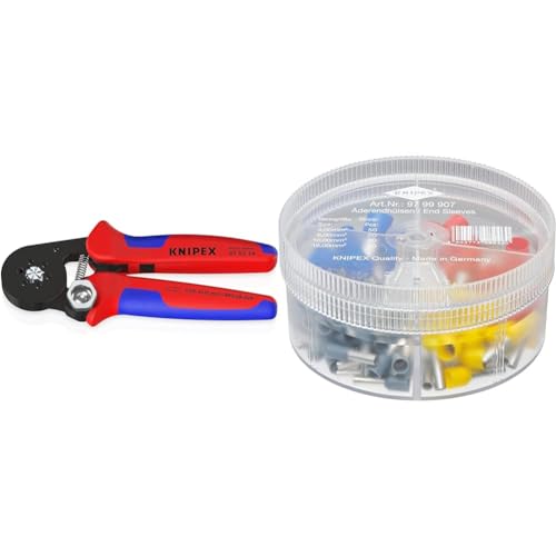 Knipex Selbsteinstellende Crimpzange & Sortimentsboxen mit isolierten Aderendhülsen 97 99 907 von Knipex