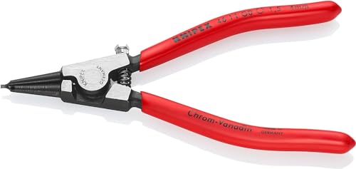 Knipex Sicherungsringzange für Greifringe auf Wellen schwarz atramentiert, mit Kunststoff überzogen 140 mm 46 11 G0 von Knipex