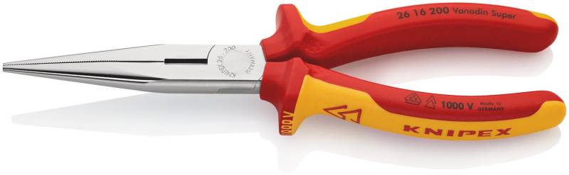 Spitzzange KNIPEX 26 16 200 Flachrundzange 200 mm gerade VDE isoliert verchromt Spitzzange KNIPEX 26 16 200 Flachrundzange 200 mm gerade VDE isoliert verchromt von OTTO