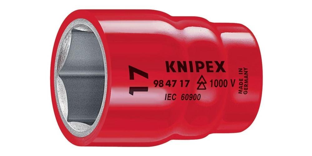 Knipex Steckschlüssel Steckschlüsseleinsatz 98 47 12,5 mm Schlüsselweite 22 mm 1000V-isoliert von Knipex