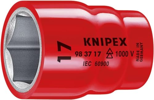 Knipex Steckschlüsseleinsatz für Sechskantschrauben mit Innenvierkant 3/8" 46 mm 98 37 17 von Knipex