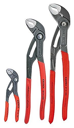 Knipex Tools 9 K 00 80 122 uns Cobra Zangen Werkzeug-Set mit Keeper Beutel (3 Stück) von Knipex