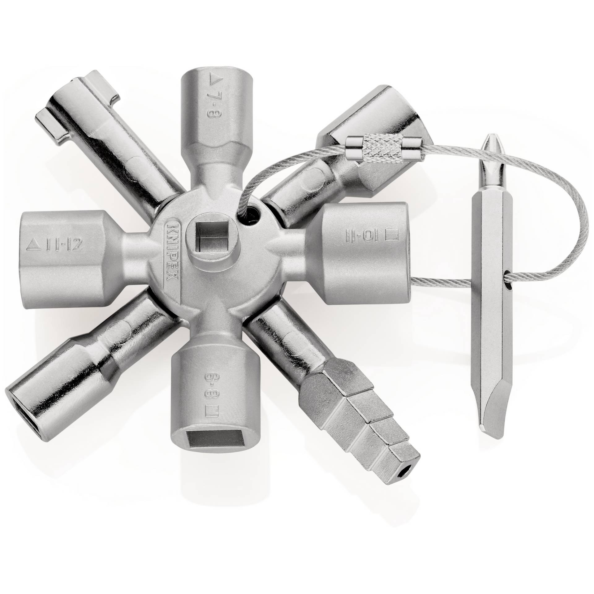 Knipex Universalschlüssel 'TwinKey®' für gängige Absperrsysteme 92 mm von Knipex