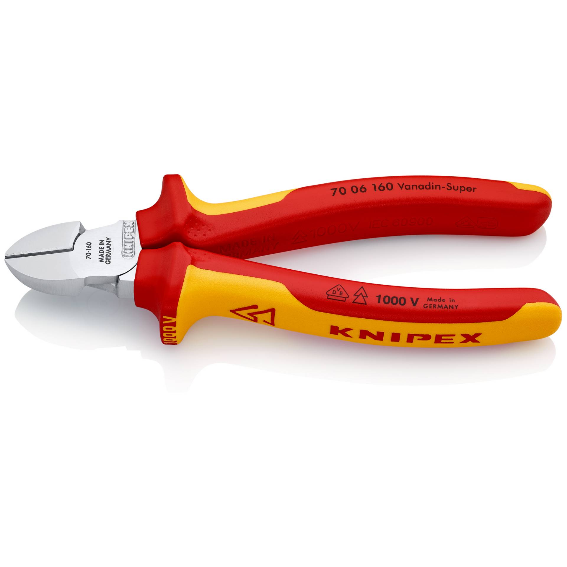 Knipex VDE-Seitenschneider verchromt 16 cm von Knipex