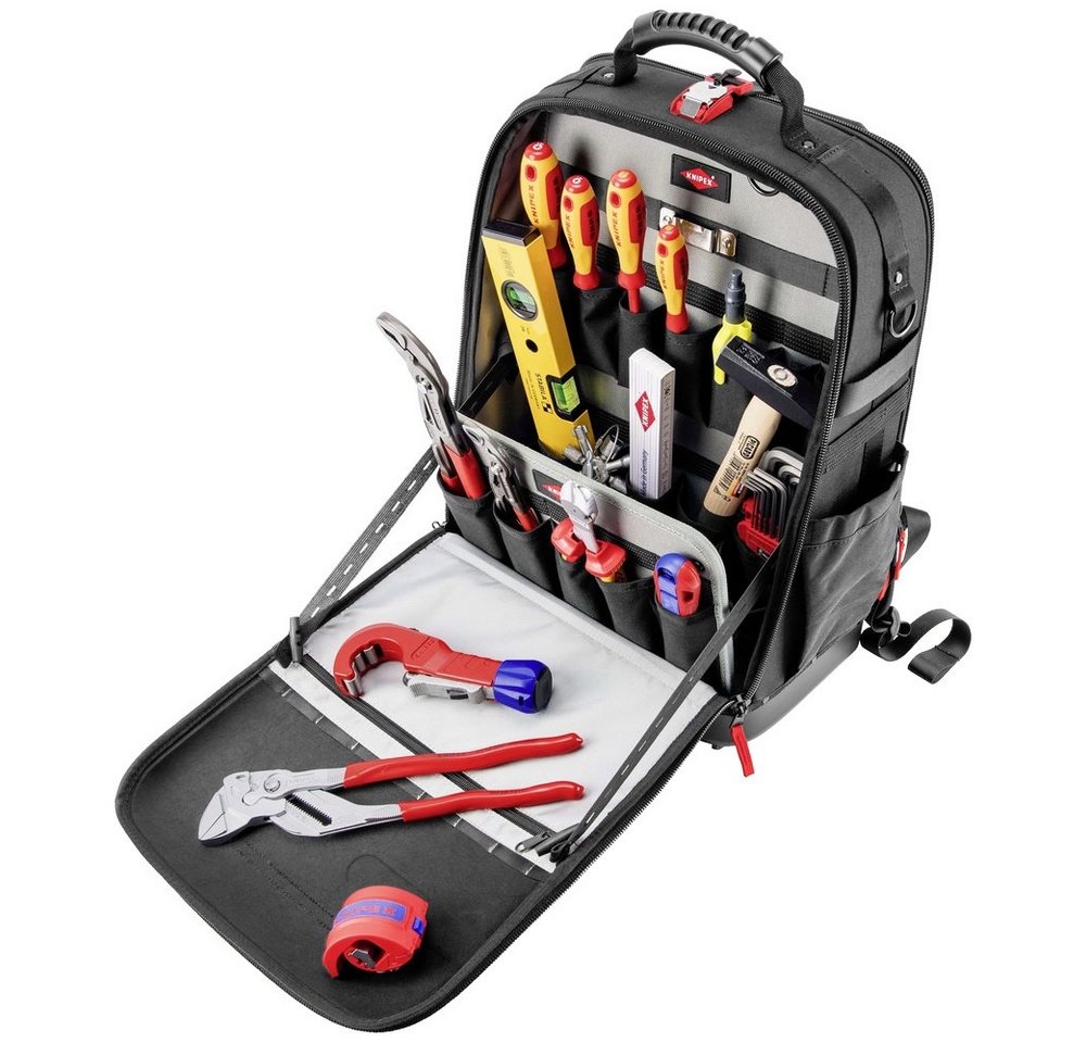 Knipex Werkzeugtasche Knipex Modular X18 Sanitär 00 21 50 S Sanitär Werkzeugrucksack bestück von Knipex