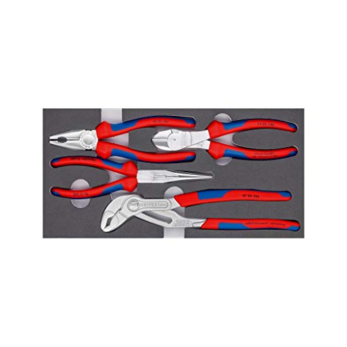 KNIPEX Zangen-Set in Schaumstoffeinlage 4-teilig, 00 20 01 V17 von KNIPEX
