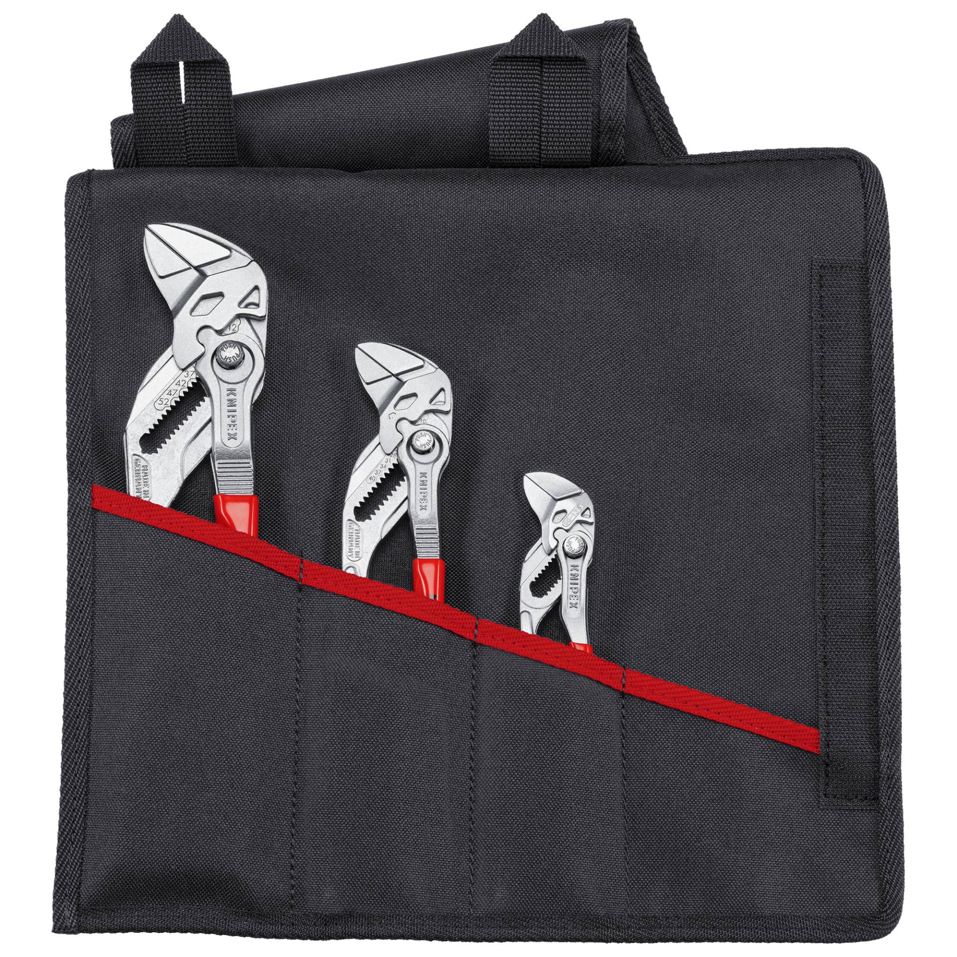 Knipex Zangenschlüssel-Set silber/rot 3-teilig Knipex Zangenschlüssel-Set silber/rot 3-teilig von Knipex