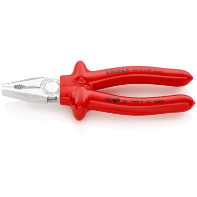 Kombizange 03 07 200 verchromt tauchisoliert 200mm von Knipex