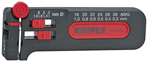 Knipex Mini Abisolierzange 18-28 AWG, 1280100SB, Silber, Edelstahl Knipex Mini Abisolierzange 18-28 AWG, 1280100SB, Silber, Edelstahl von KNIPEX