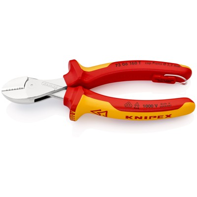 Seitenschneider X-Cut® 73 06 160 T BK verchr. Mehrkomp. m. Öse VDE 160mm von Knipex