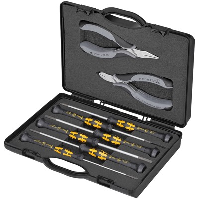 Werkzeug-Sortiment 00 20 18 ESD 8-teilig Kunststoffbox von Knipex