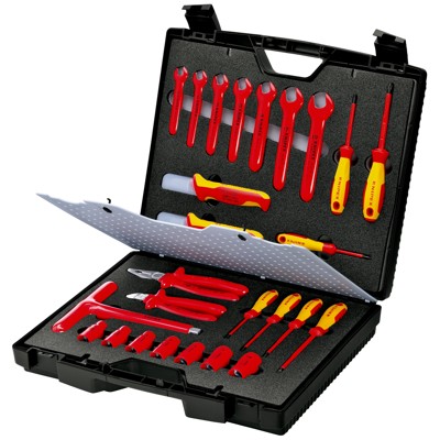 Werkzeug-Sortiment 98 99 12 26-teilig Kunststoffkoffer von Knipex