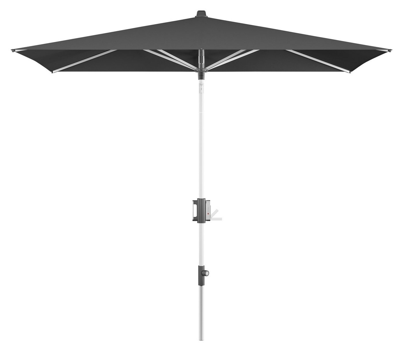 Knirps® Sonnenschirm APOLL, H 252 cm, Aluminium, Dunkelgrau, Neigbar, LxB: 165,00x260,00 cm, Höhenverstellbar, Polyesterschirm, ohne Schirmständer von Knirps®