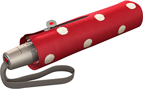 Knirps Taschenschirm Mini Fiber T2 duomatic Auf-Zu-Automatik - dot Art red, 95cm von Knirps