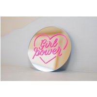 statement Spiegel Mit Spruch Acrylspiegel Geschenk Für Mädchen Mama You Look Good Girl Power Be Happy Self Love Club von KnirpskramAT