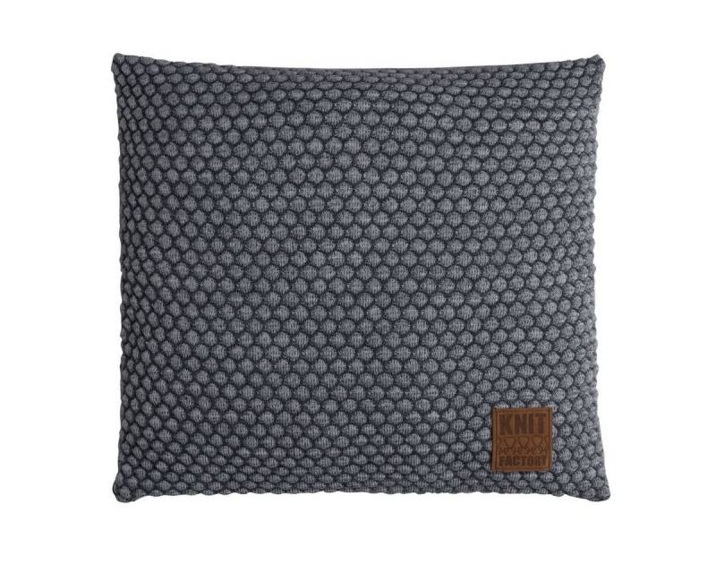 Knit Factory Dekokissen Knit Factory Juul Kissen Anthrazit/Grau - 50x50 Knit Factory Dekokissen Knit Factory Juul Kissen Anthrazit/Grau - 50x50 von Knit Factory