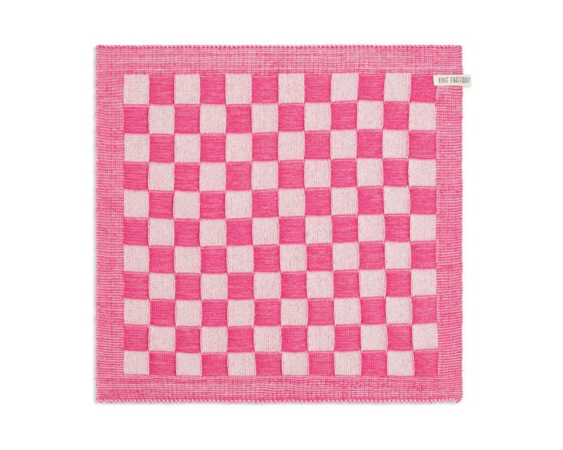 Knit Factory Geschirrtuch Küchentuch Block Ecru/Fuchsia, (1-tlg) von Knit Factory