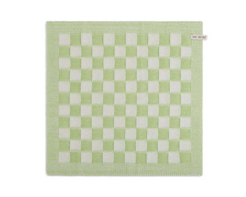 Knit Factory Geschirrtuch Küchentuch Block Ecru/Spring Green, (1-tlg) von Knit Factory