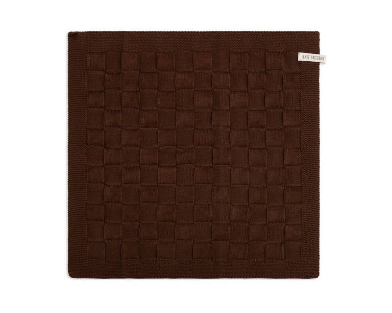 Knit Factory Geschirrtuch Küchentuch Uni Chocolate, (1-tlg) von Knit Factory