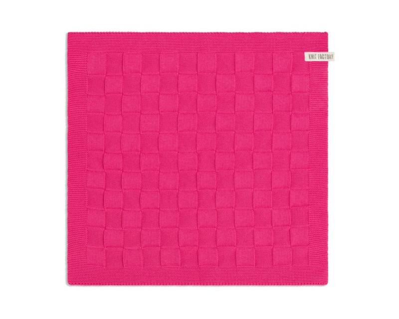 Knit Factory Geschirrtuch Küchentuch Uni Fuchsia, (1-tlg) von Knit Factory