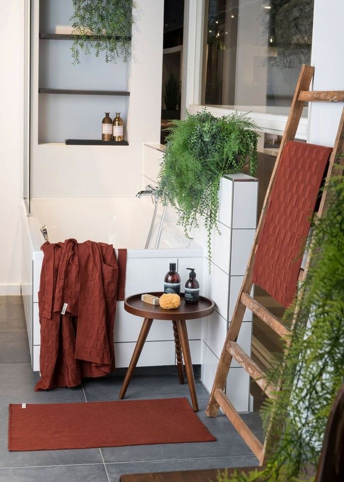 Knit Factory Handtuch Ivy Tücher 90x180 cm Rot, Baumwolle (1-St), Handtuch Frottetuch von Knit Factory