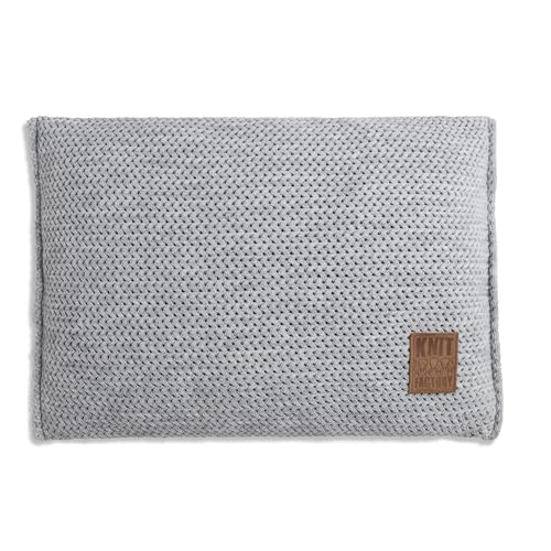 KNIT FACTORY - Maxx Kissen - Grau - 60x40 cm von KNIT FACTORY