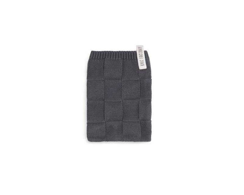 Knit Factory Waschhandschuh Ivy Waschlappen 12x24 cm Anthrazit, Baumwolle (Spar-Set, 1-St) von Knit Factory