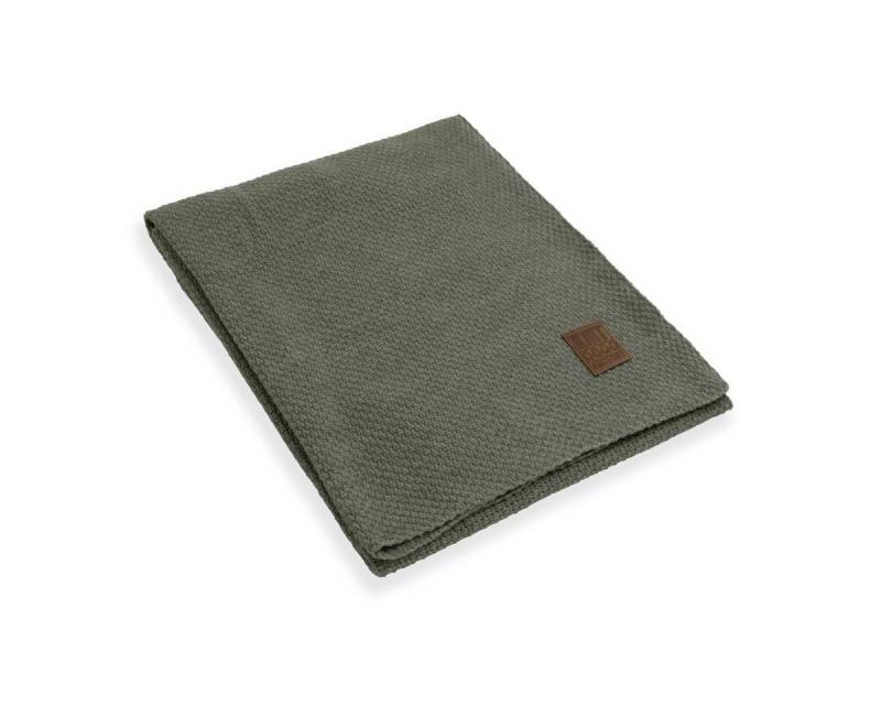 Wolldecke Jesse Plaid Urban Green 160x130 cm, Knit Factory, Tagesdecke Kuscheldecke Decke Wohndecke von Knit Factory