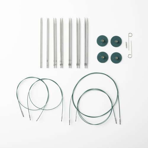 Knit Picks Options Spitzen- oder Sockennadelspitzen, Metall, Edelstahl, austauschbares Stricknadel-Set (Relections Edelstahl) von Knit Picks