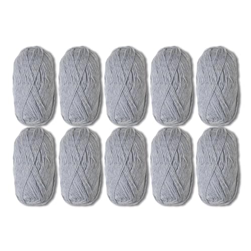 Knit Picks Wool of The Andes Garn-Set, 10 Knäuel, Blau, 100 % Wolle, Kammgarn, Lake Ice Heather) von Knit Picks