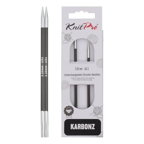 KnitPro Karbonz Austauschbare Nadelspitzen 4" (10cm) | 3,25mm KnitPro Karbonz Austauschbare Nadelspitzen 4" (10cm) | 3,25mm von KnitPro