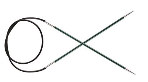 KNIT PRO 80 cm x 3.00 mm Aluminium Zing Fixed Circular Knitting Pins, Green by KnitPro von KnitPro