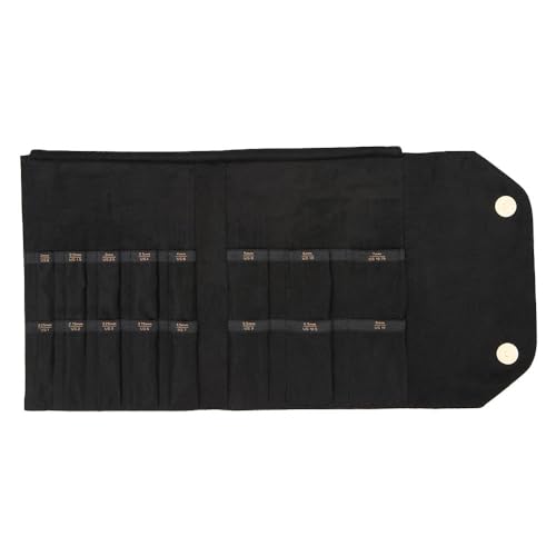 KNITPRO K12862 Faltbares Stricknadeletui mit Doppelspitze – Umschlagform mit Zwei magnetischen Knöpfen, Wildlederimitat, anthrazit, 22 x 17.5 x 1.5cm KNITPRO K12862 Faltbares Stricknadeletui mit Doppelspitze – Umschlagform mit Zwei magnetischen Knöpfen, Wildlederimitat, anthrazit, 22 x 17.5 x 1.5cm von KnitPro