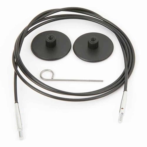 KnitPro 80 cm Interchangeable Cable, Black von KnitPro