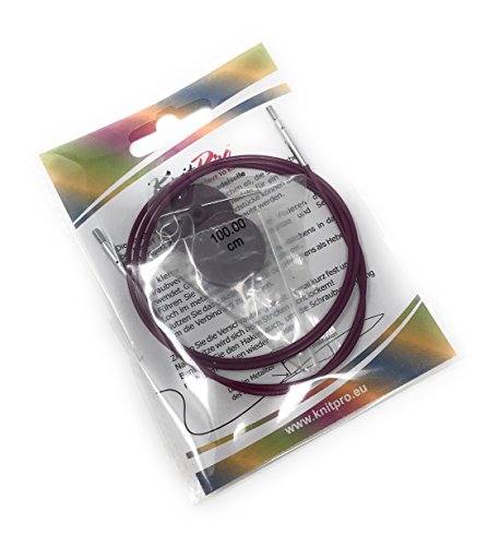 Knit Pro Seile + Endkappen + Schlüssel, verschiedene Längen (100 Zentimeter) von KnitPro