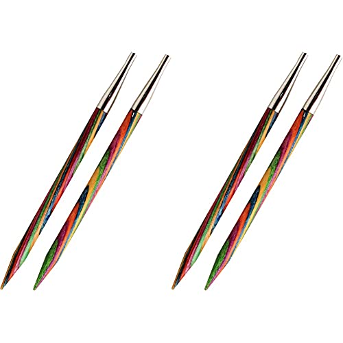 KnitPro 20401 Symfonie austauschbare Nadelspitzen, Holz, 3.5 mm & Symfonie Options Nadelspitzen 4,5 mm von KnitPro