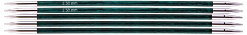 KnitPro 29035 Sockenstricknadel, Holz / Messing, aquamarin, 20 x 0,35 von KnitPro