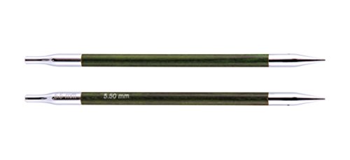 KnitPro 29258 Rundstricknadel, Holz / Messing, grün, 12,5 x 0,55 x 0,5 von KnitPro