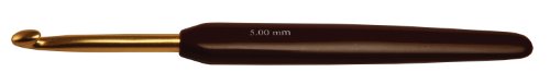 KnitPro Crochet Hook Aluminium: 15cm x 7.00mm, Gold & Schwarz, 15cm x 7mm von KnitPro