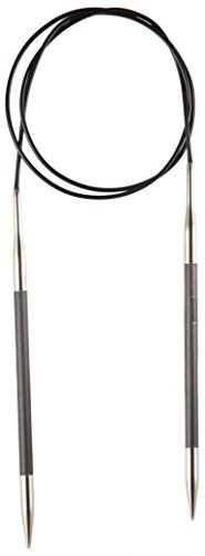 KnitPro Karbonz Rundstricknadeln 80cm, 3,75mm Rundstricknadel, Karbon/Messing, Black, 22x11x0.5 cm von KnitPro