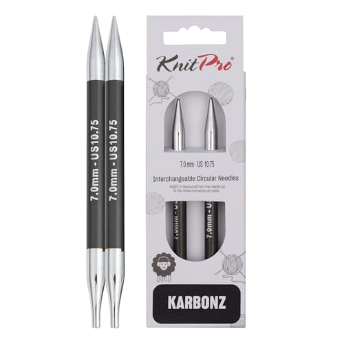 KnitPro Karbonz Austauschbare Nadelspitzen 5" (13cm) | 7mm KnitPro Karbonz Austauschbare Nadelspitzen 5" (13cm) | 7mm von KnitPro