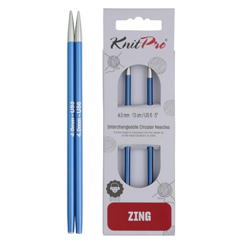 KnitPro wechselbare Nadelspitzen ZING lang, 4,00mm Rundstricknadel, Aluminium, Saphir blau, 12.5 x 0.4 x 0.4 cm KnitPro wechselbare Nadelspitzen ZING lang, 4,00mm Rundstricknadel, Aluminium, Saphir blau, 12.5 x 0.4 x 0.4 cm von KnitPro