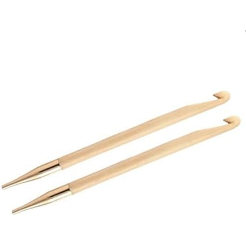 KnitPro Bamboo Austauschbare Häkelnadel, Holz, Gold, 5 mm von KnitPro