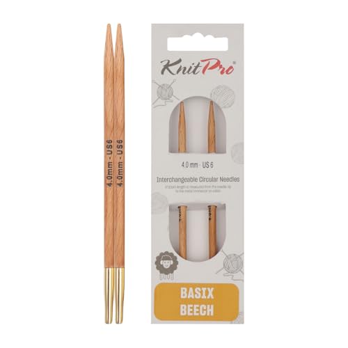 KnitPro Basix Birch: Knitting Pins: Circular: Interchangeable: Standard: 11.6cm x 4.00mm, Birkenholz, Multi-Colour, 11.6cm x 4mm KnitPro Basix Birch: Knitting Pins: Circular: Interchangeable: Standard: 11.6cm x 4.00mm, Birkenholz, Multi-Colour, 11.6cm x 4mm von KnitPro
