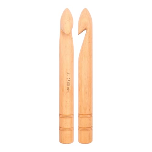 KnitPro Crochet Hook: Basix Birch: 22.5cm x 25.00mm, Birkenholz, Braun, 22.5cm x 25mm KnitPro Crochet Hook: Basix Birch: 22.5cm x 25.00mm, Birkenholz, Braun, 22.5cm x 25mm von KnitPro