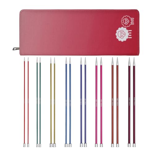 KnitPro Einspitz-Stricknadel-Set – Zing (30 cm) – 2,50–6,00 mm, Bunt von KnitPro