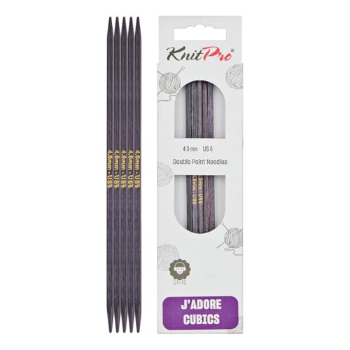 KnitPro J'Adore Cubics Doppelspitz-Stricknadeln, 5er-Set – Holznadeln für Socken, Hüte, Fäustlinge, kurzes Rundstricken – 20 cm x 4,00 mm, 26-1910101517 KnitPro J'Adore Cubics Doppelspitz-Stricknadeln, 5er-Set – Holznadeln für Socken, Hüte, Fäustlinge, kurzes Rundstricken – 20 cm x 4,00 mm, 26-1910101517 von KnitPro