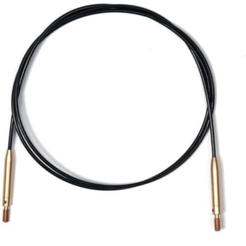 KnitPro K10577 Kabel, Edelstahl, Schwarz/Gold, 150cm von KnitPro
